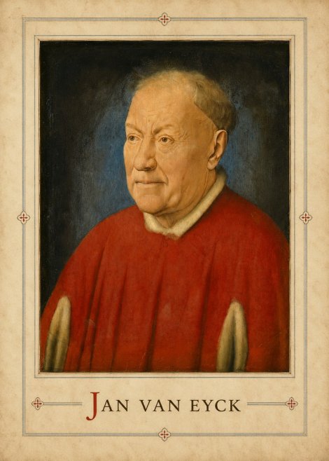 Jan van Eyck Portrait of a Man III No3 - Poszter