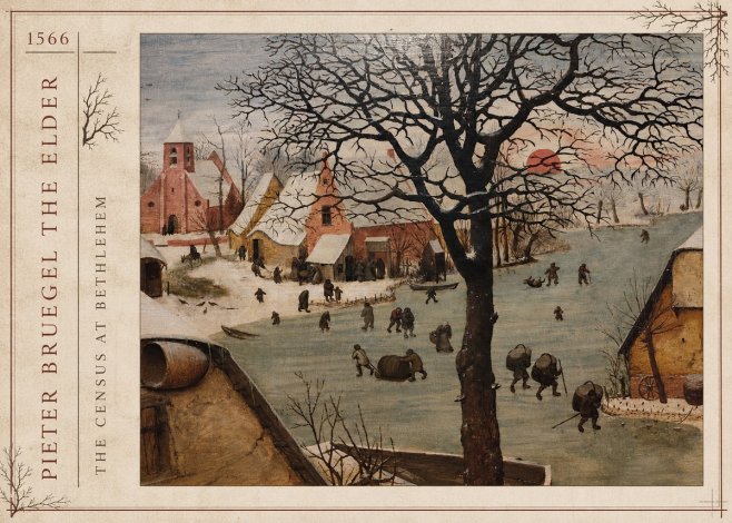 Pieter Bruegel The Census at Bethlehem V No2 - Poszter