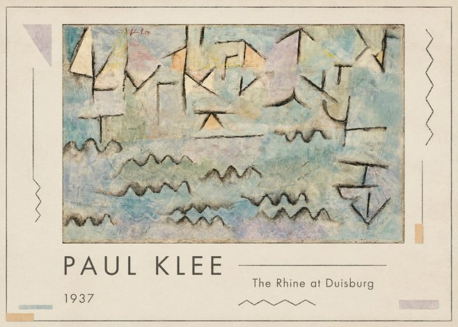 Paul Klee The Rhine at Duisburg No1 - Poszter