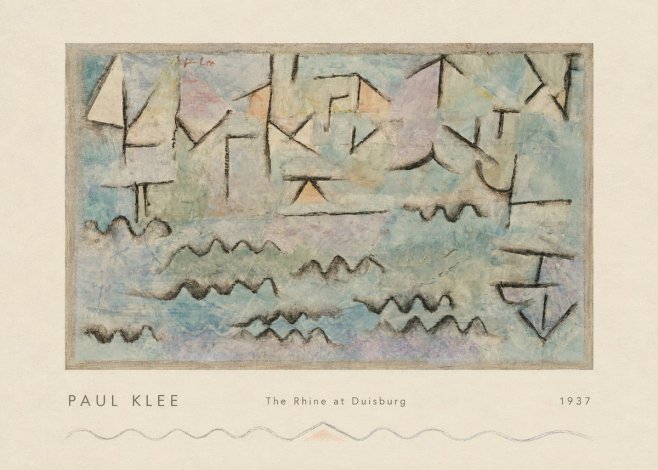 Paul Klee The Rhine at Duisburg No4 - Poszter