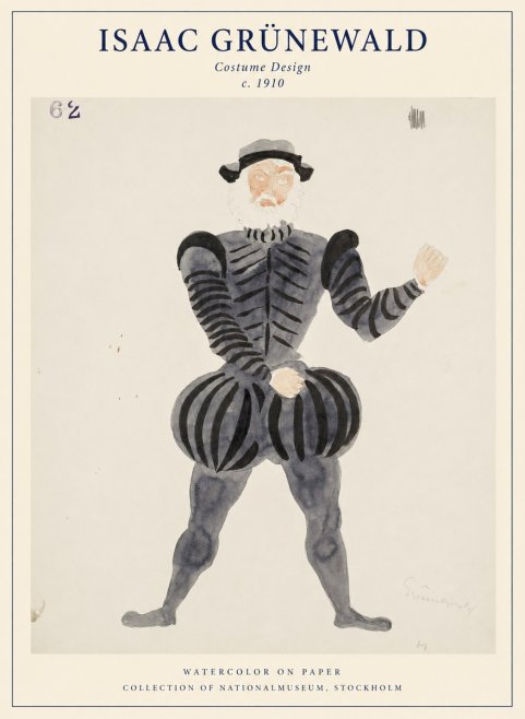 Isaac Grünewald Costume Design C. 1910 No1 - Poszter