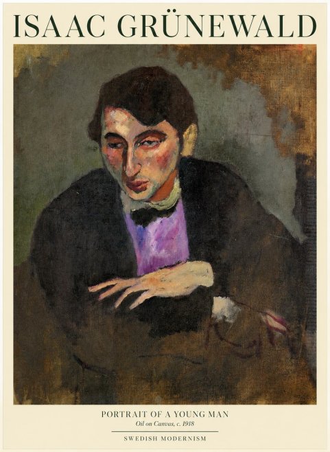 Isaac Grünewald Portrait of a Young Man No1 - Poszter
