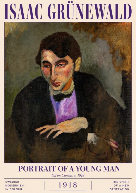Isaac Grünewald Portrait of a Young Man No5 - Poszter