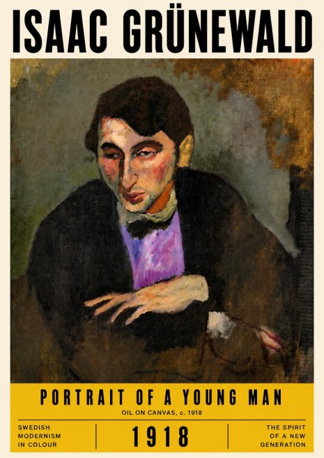 Isaac Grünewald Portrait of a Young Man No6 - Poszter
