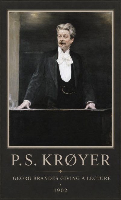 P.S. Krøyer Georg Brandes Giving a Lecture No1 - Poszter