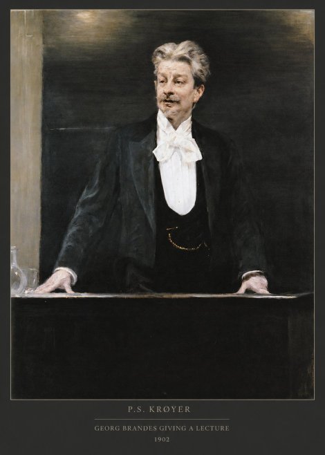 P.S. Krøyer Georg Brandes Giving a Lecture No6 - Poszter