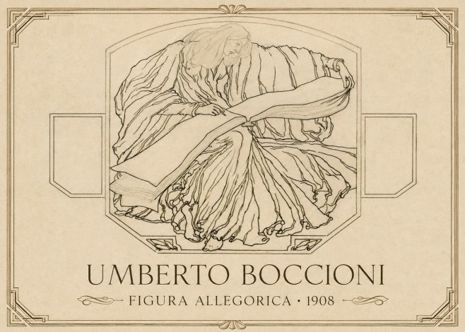 Umberto Boccioni Figura Allegorica No1 - Poszter