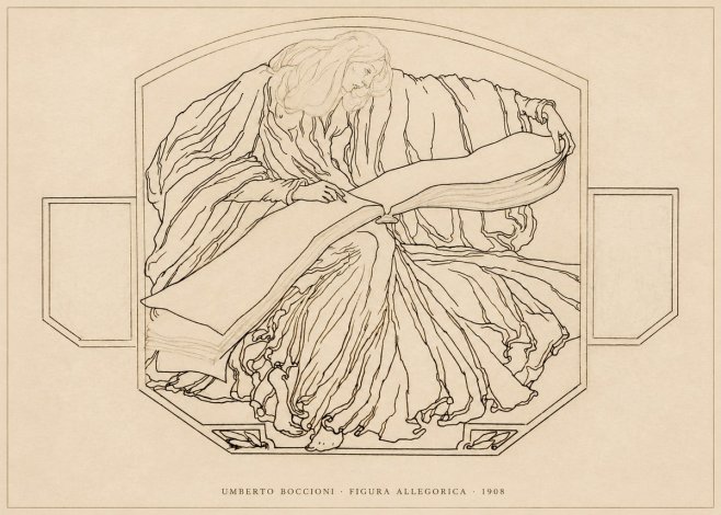 Umberto Boccioni Figura Allegorica No5 - Poszter