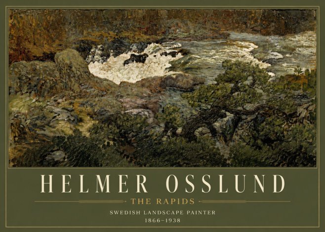 Helmer Osslund The Rapids No3 - Poszter