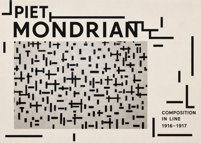 Piet Mondrian Composition in Line No6 - Poszter
