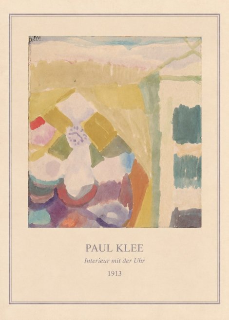 Paul Klee Interieur Mit Der Uhr I No3 - Poszter