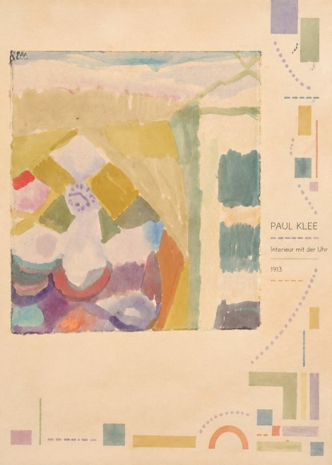 Paul Klee Interieur Mit Der Uhr I No4 - Poszter