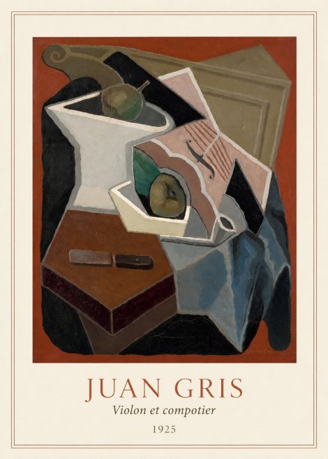 Juan Gris Violon Et Compotier No3 - Poszter