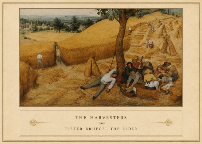 Pieter Bruegel The Harvesters V No5 - Poszter