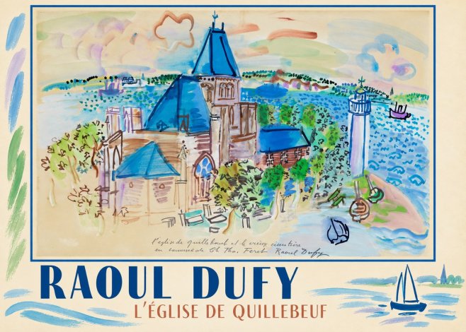 Raoul Dufy L'église De Quillebeuf No2 - Poszter