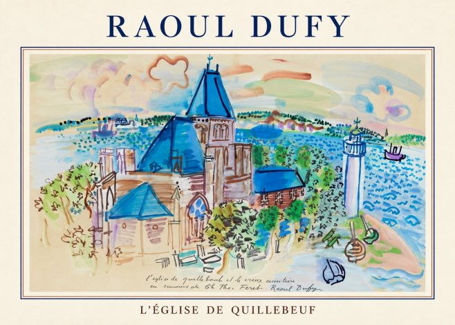 Raoul Dufy L'église De Quillebeuf No4 - Poszter