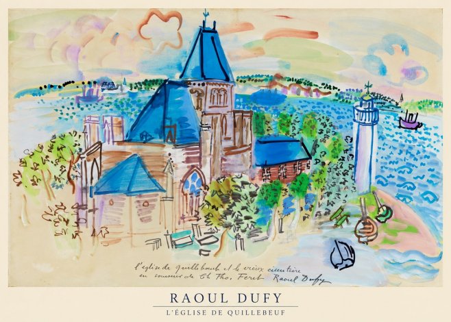Raoul Dufy L'église De Quillebeuf No5 - Poszter