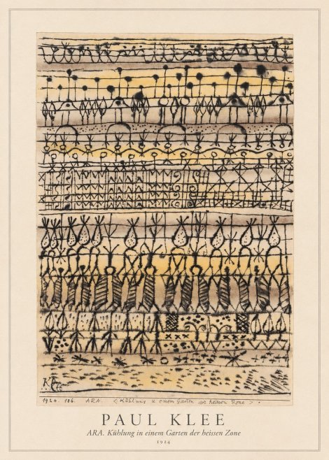 Paul Klee Ara. Kühlung in Einem Garten Der Heissen Zone No4 - Poszter