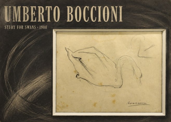 Umberto Boccioni Study for Swans No5 - Poszter