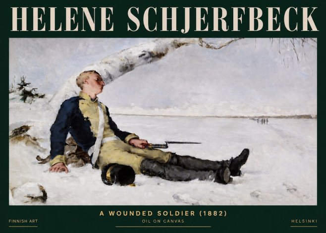 Helene Schjerfbeck A Wounded Soldier (1882) No3 - Poszter