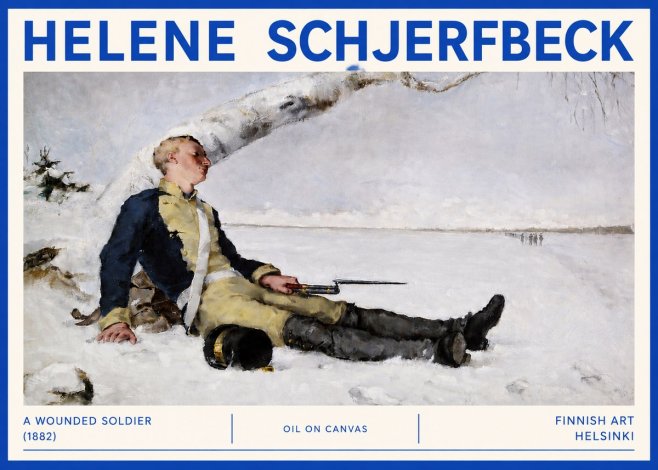 Helene Schjerfbeck A Wounded Soldier (1882) No4 - Poszter
