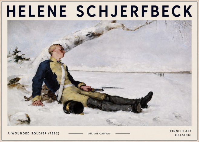 Helene Schjerfbeck A Wounded Soldier (1882) No6 - Poszter