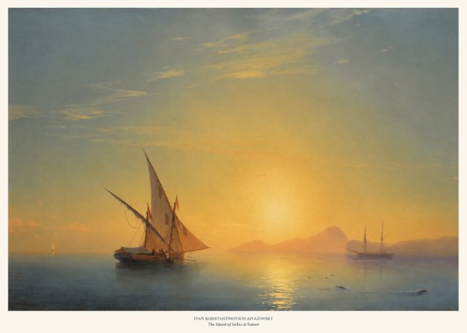 Ivan Konstantinovich Aivazovsky The Island of Ischia at Sunset No6 - Poszter