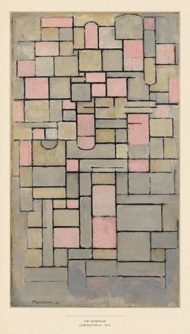 Piet Mondrian Composition 8 No6 - Poszter