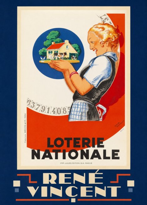 René Vincent Lotterie Nationale No4 - Poszter