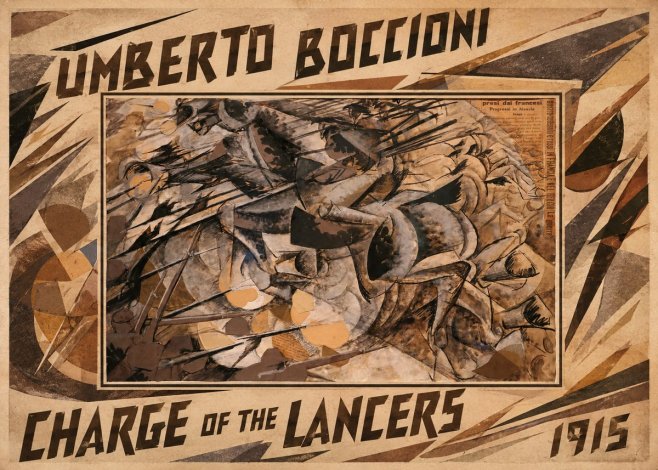 Umberto Boccioni Charge of the Lancers No1 - Poszter