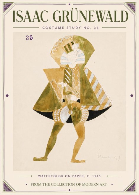 Isaac Grünewald Costume Study No. 35 No4 - Poszter