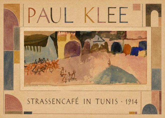 Paul Klee Strassencafé in Tunis · 1914 No1 - Poszter