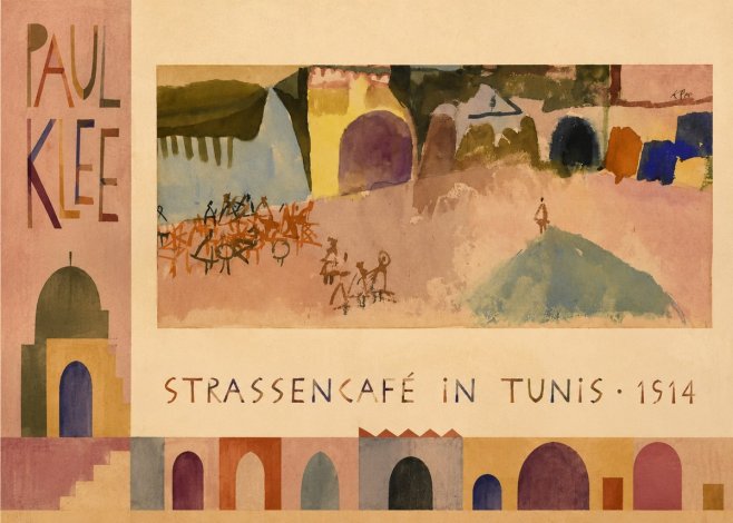 Paul Klee Strassencafé in Tunis · 1914 No2 - Poszter