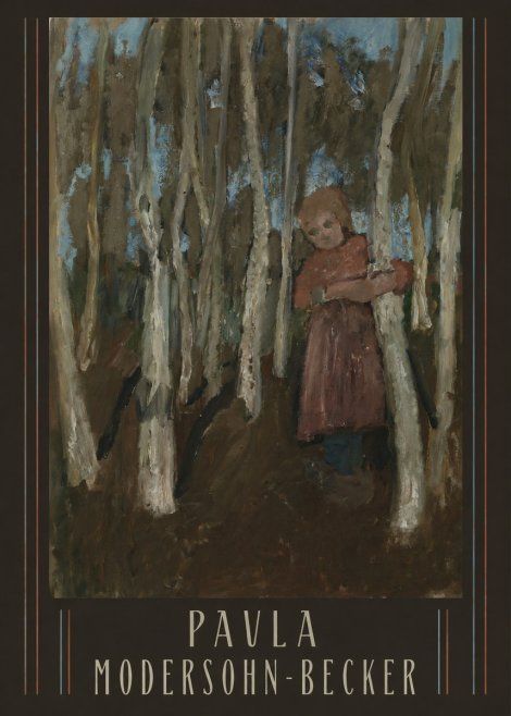 Paula Modersohn-Becker Girl in a Birch Forest No5 - Poszter
