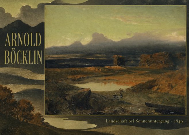 Arnold Böcklin Landschaft Bei Sonnenuntergang No6 - Poszter