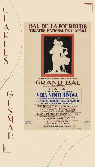 Charles Gesmar Bal De La Fourrure III No5 - Poszter