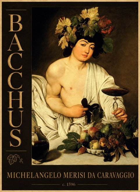 Michelangelo Merisi da Caravaggio Bacchus III No4 - Poszter