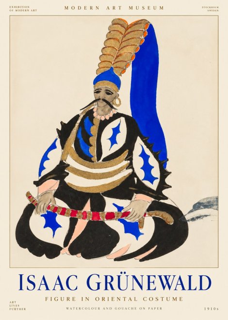 Isaac Grünewald Figure in Oriental Costume No1 - Poszter