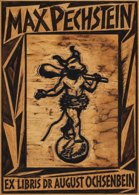 Max Pechstein Ex Libris Dr August Ochsenbein No1 - Poszter