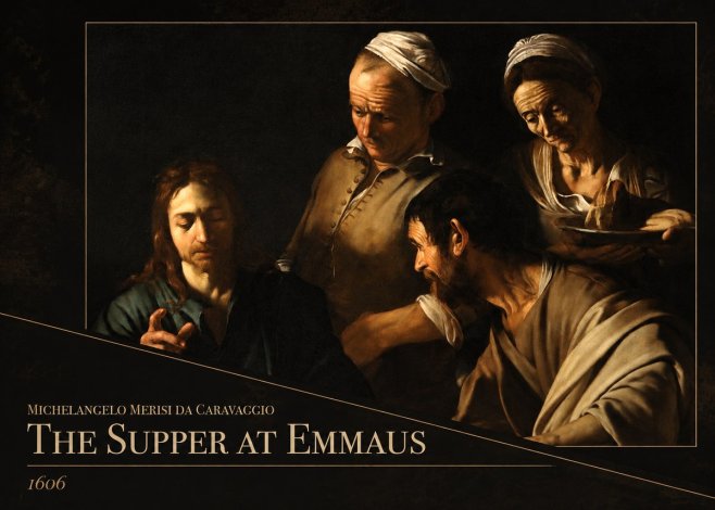 Michelangelo Merisi da Caravaggio The Supper at Emmaus I No2 - Poszter