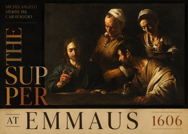 Michelangelo Merisi da Caravaggio The Supper at Emmaus I No5 - Poszter