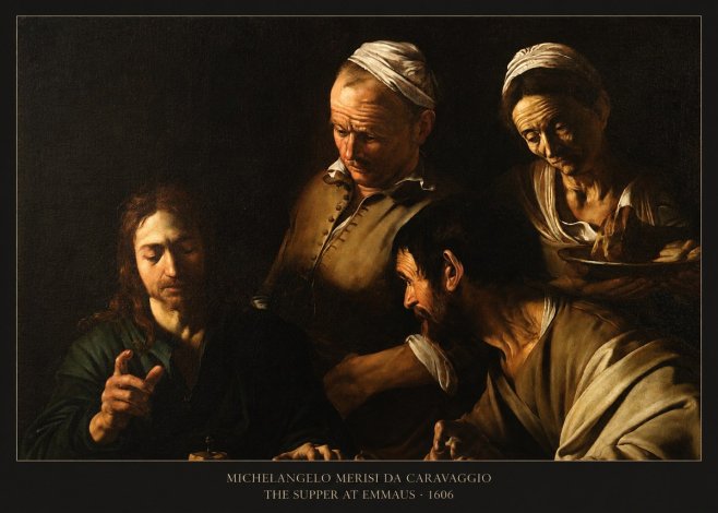Michelangelo Merisi da Caravaggio The Supper at Emmaus I No6 - Poszter