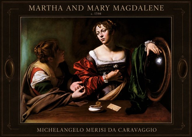 Michelangelo Merisi da Caravaggio Martha and Mary Magdalene No1 - Poszter