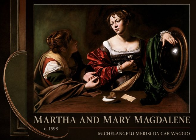Michelangelo Merisi da Caravaggio Martha and Mary Magdalene No2 - Poszter