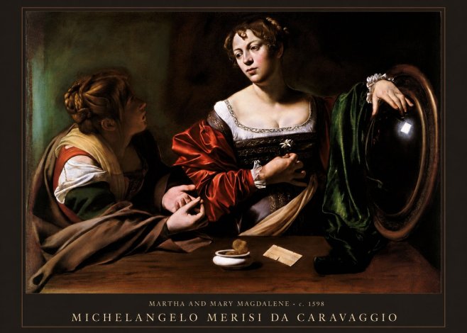 Michelangelo Merisi da Caravaggio Martha and Mary Magdalene No5 - Poszter