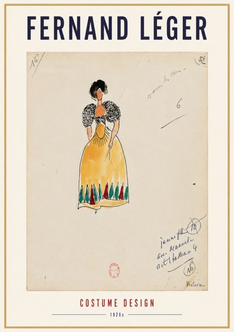 Fernand Léger Costume Design 1920S Preparatory Study No2 - Poszter