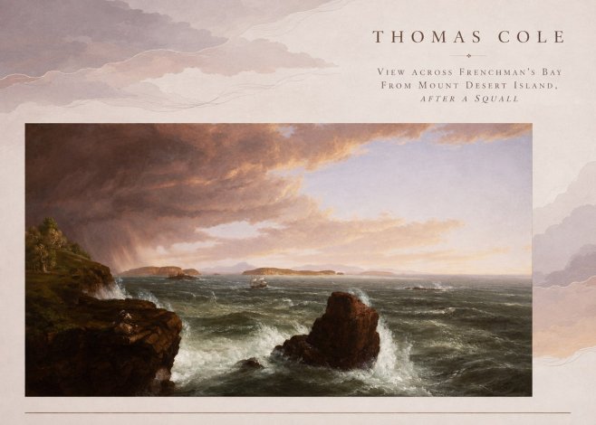 Thomas Cole View Across Frenchman's Bay from Mount Desert Island, After a Squall II No5 - Poszter