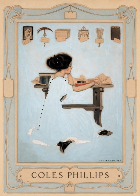 Coles Phillips Thinking of Him No5 - Poszter