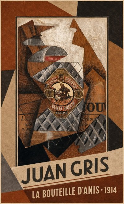 Juan Gris La Bouteille D'anis - 1914 No1 - Poszter