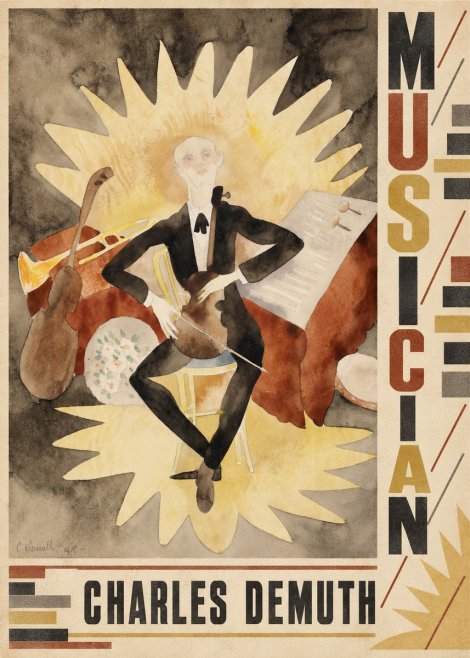 Charles Demuth Musician No5 - Poszter